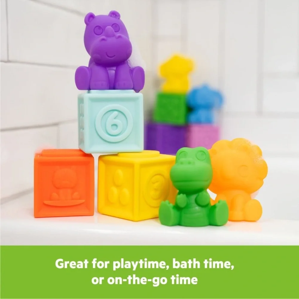 Bright Starts Block and Buddies Holiday Baby Toy Gift Set - 18pc